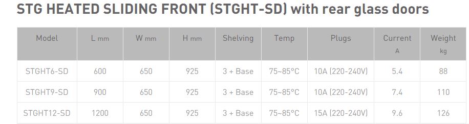 Cossiga STGHT9 Tower (SD) Countertop Heated 900mm
